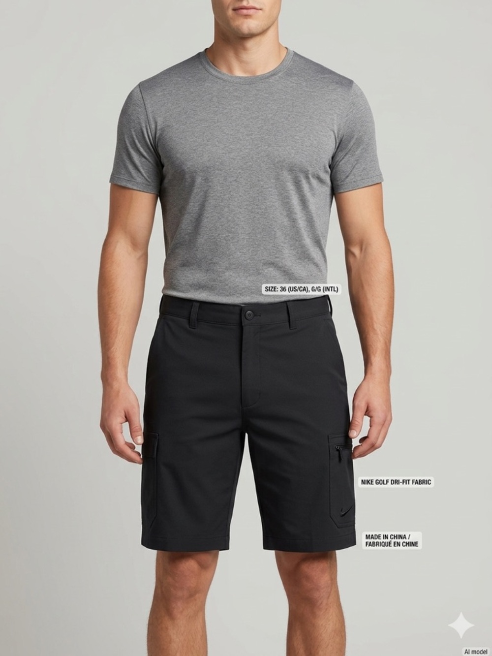 Nike Golf Black Men's Cargo Shorts with Side Pockets